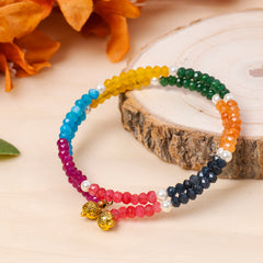 Eykaa Glorious Treasure: Jade and Shell Pearl Layered Bracelet