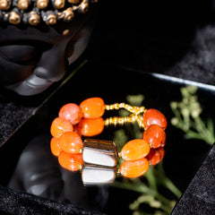 Eykaa Bracelet that features leon with tiger eye semi precious stones on a mirror surface beside buddha face.
Eykaa
stone jewellery
womens jewellery
earing for women
bracelet for women
necklace for women
jewellery stores