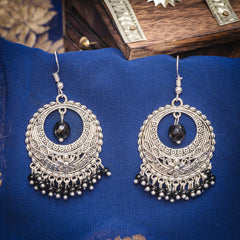 Eykaa Glorious Elite: Black Onyx, White & Red Jade Necklace With Earrings