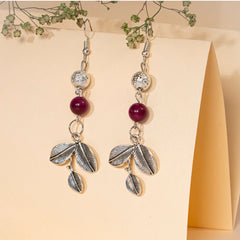 Eykaa Illuminate Grace: Eykaa Silver Lava & Jade Earrings