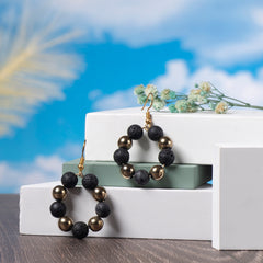 Eykaa Illuminate Flow: Lava and Golden Hematite Necklace With Earrings