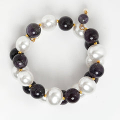 Eykaa Amethyst With Korean Pearl Balls And Shell Pearl Pendant Bracelet On A White Background.
Eykaa
stone jewellery
womens jewellery
earing for women
bracelet for women
necklace for women
jewellery stores