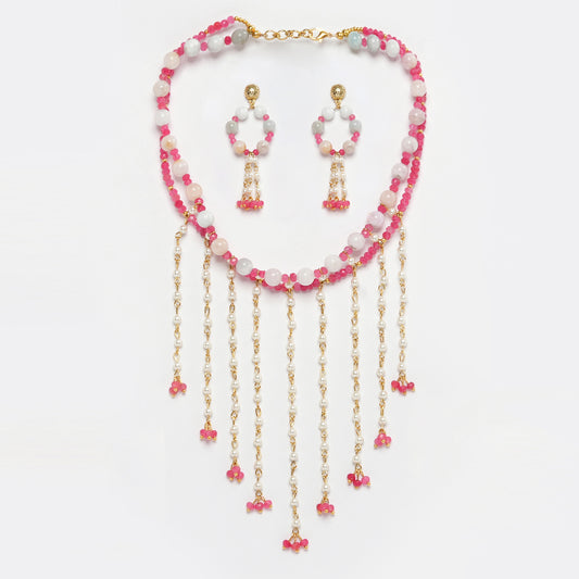 Eykaa Morgonite With Jade And Shell Pearl Necklace With Earrings On A White Background.
Eykaa
stone jewellery
womens jewellery
earing for women
bracelet for women
necklace for women
jewellery stores