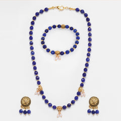 Eykaa Illuminate Calm: Blue Jade & Shell Pearl Bracelet