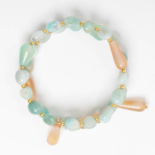Eykaa Glorious Zenith: Amazonite, Orange Aventurine & Carnelian Bracelet