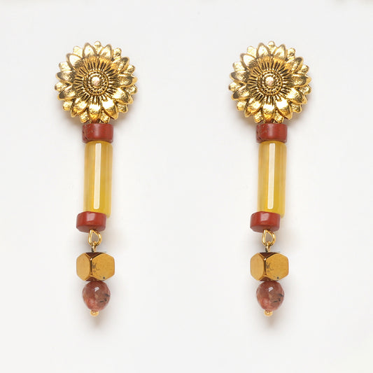 Eykaa Illuminate Earth & Sun: Carnelian, Agate & Jasper Earrings