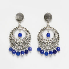 Eykaa Glorious Calm: Navy Blue Jade Earrings
