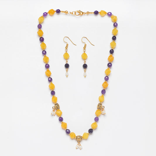 Eykaa Illuminate: Agate & Shell Pearl Necklace With Earrings