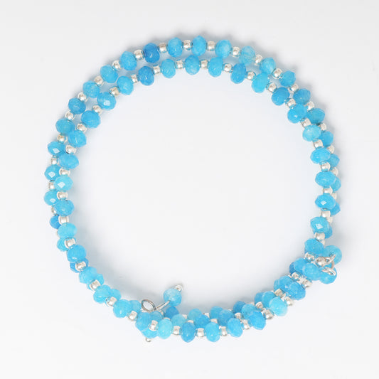 Eykaa Glorious Star: Light Blue Jade Necklace With Earrings