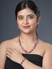 Eykaa Heavenly Spark: Lapis Lazuli & Coral Earrings