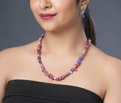 Eykaa Heavenly Spark: Lapis Lazuli & Coral Earrings