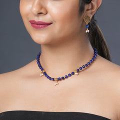 Eykaa Illuminate Calm: Blue Jade & Shell Pearl Earrings