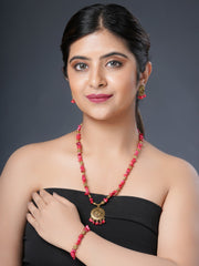 Eykaa Glorious Red Whisper: Red Mother of Pearl Bracelet