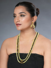 Eykaa Glorious Sun & Moon: Green Jade & Garnet Earrings