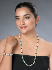 EYKAA PYRITE, IMPERIAL JASPER AND OPAL NECKLACE