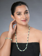 EYKAA PYRITE, IMPERIAL JASPER AND OPAL NECKLACE