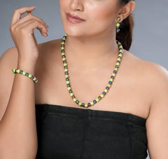 Eykaa Illuminate Insight: Rainbow Hematite & Jasper Necklace with Earrings