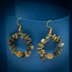 NEPHRITE JADE, NECKLESS WITH EARRINGS