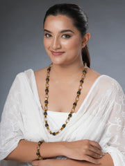 Eykaa Illuminate Grounding: Lava, Clear Quartz & Golden Hematite Unisex Bracelet