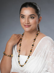 Eykaa Illuminate Grounding: Lava, Clear Quartz & Golden Hematite Unisex Bracelet