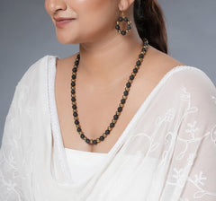 Eykaa Illuminate Flow: Lava and Golden Hematite Bracelet