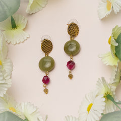 Eykaa Illuminate Feminine: Pink Tiger Eye & Agate Necklace with Earrings Set