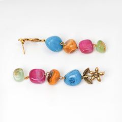 Eykaa Radiant Bliss: Multicolor Indian Agate Earrings