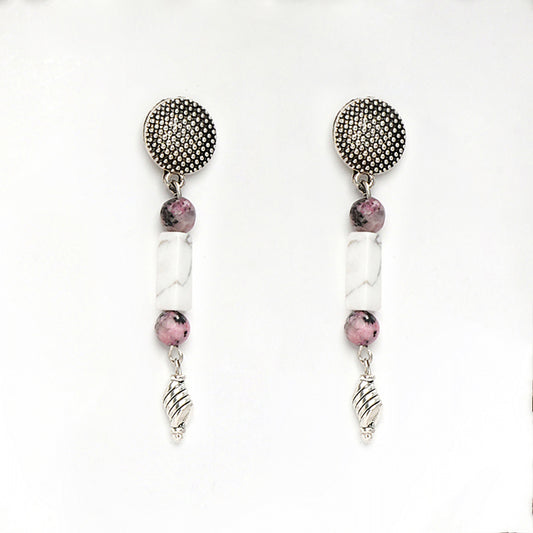 Eykaa Illuminate Light: White Howlite and Dalmatian Earrings