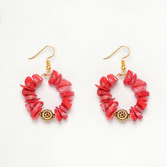 Eykaa Heavenly Essence: Uncut Coral Earrings