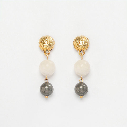 Eykaa Alluring Spark: Pyrite, Calcite & Aventurine Earrings
