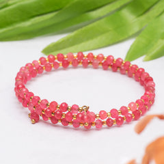 Eykaa Glorious Blush: Pink Jade & Freshwater Pearl Bracelet