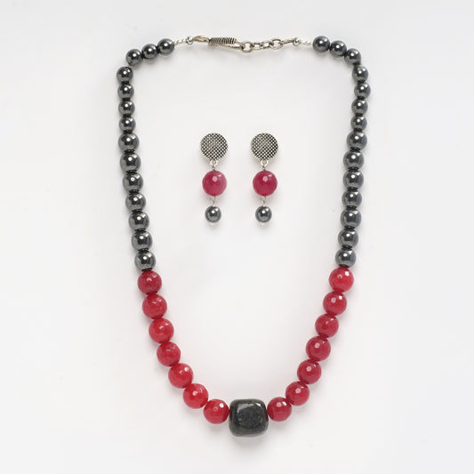 Eykaa Jade With Black Tourmaline And Hematite Necklace With Earrings On A White Background.
Eykaa
stone jewellery
womens jewellery
earing for women
bracelet for women
necklace for women
jewellery stores