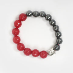 Eykaa Illuminate Bliss: Hematite, Pink Jade & Black Tourmaline Bracelet