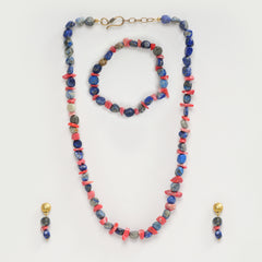 Eykaa Heavenly Spark: Lapis Lazuli & Coral Earrings