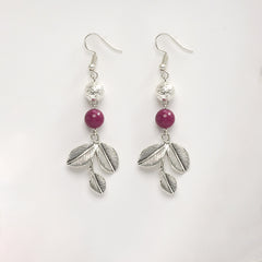 Eykaa Illuminate Grace: Eykaa Silver Lava & Jade Earrings