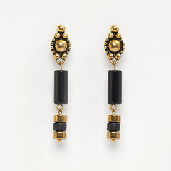 Eykaa Illuminate Whispers: Agate & Golden Hematite Earrings