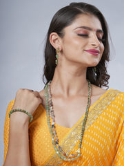 Eykaa Illuminate Symphony: Green Aventurine, Dalmatian & Golden Hematite Necklace