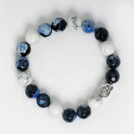 Eykaa Glorious Grace: Agate & White Howlite Bracelet