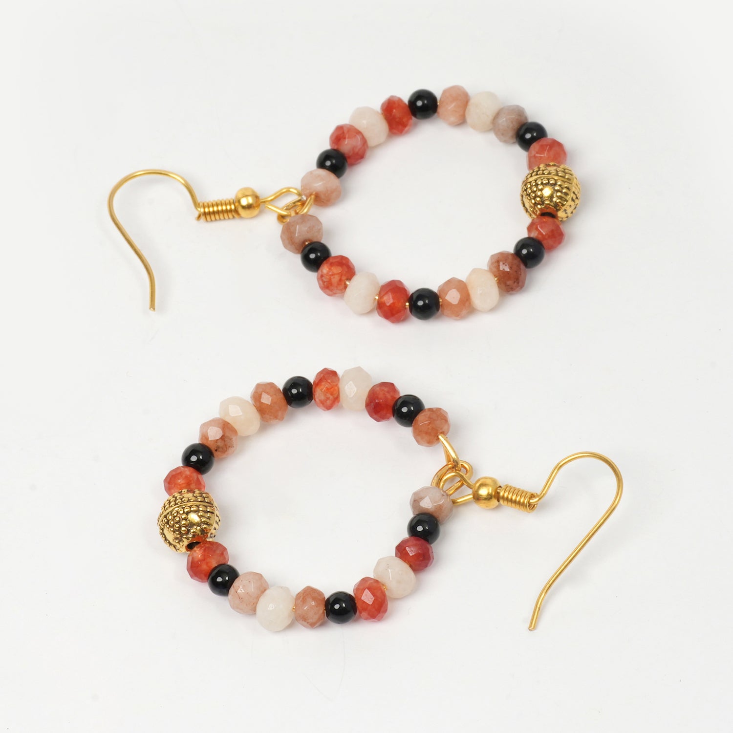 JADE WITH BLACK ONXY EARRINGS