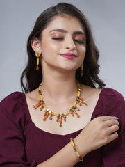 Eykaa Illuminate Earth & Sun: Carnelian, Agate & Jasper Earrings