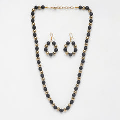 Eykaa Illuminate Flow: Lava and Golden Hematite Necklace With Earrings