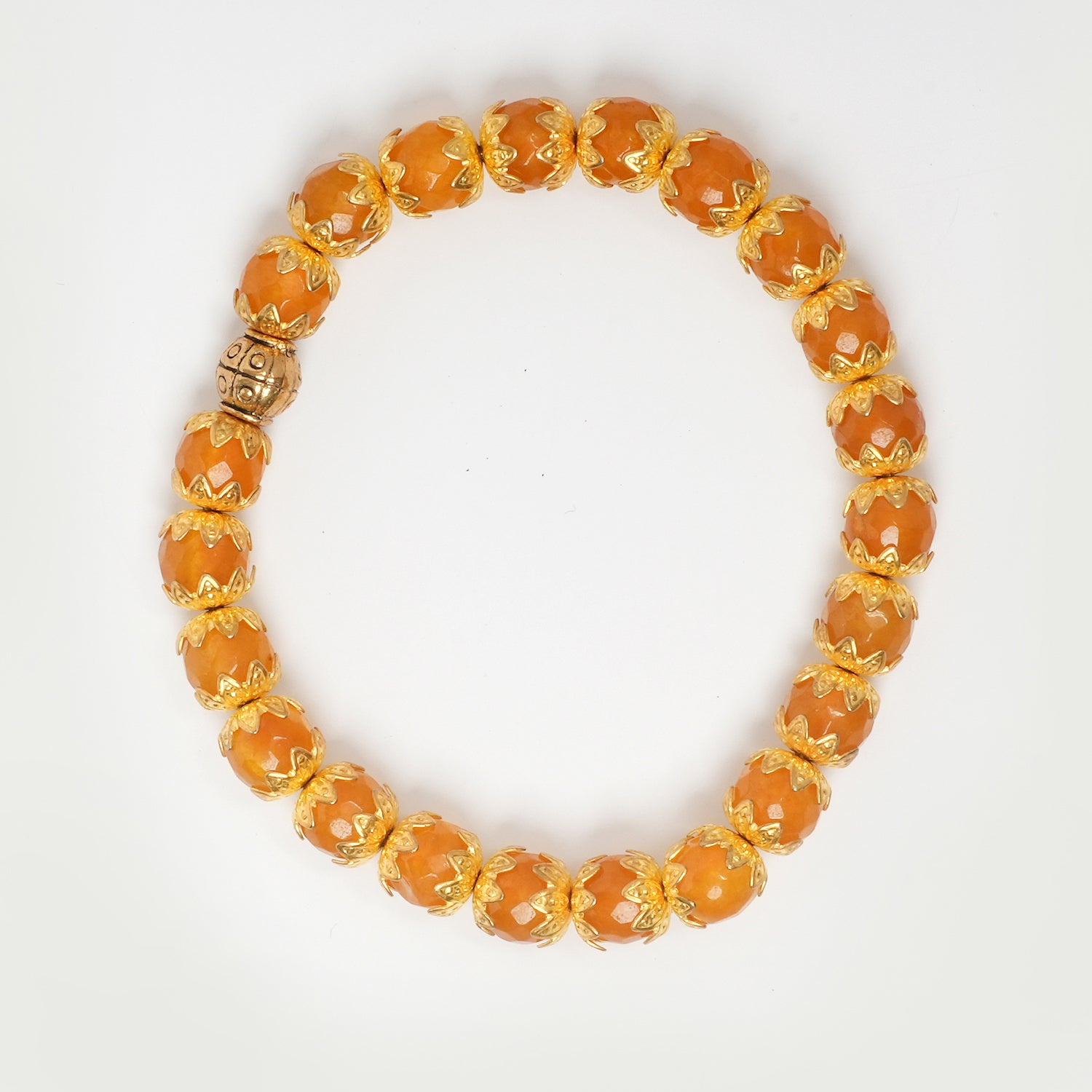 FACETED YELLOW JADE, WITH GOLDEN LAVA BRACELET