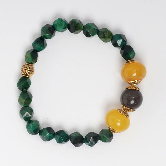 GREEN FACETED TIGER EYE , CRYSOCOLA AND AGATE BRACELET
Eykaa
stone jewellery
womens jewellery
earing for women
bracelet for women
necklace for women
jewellery stores