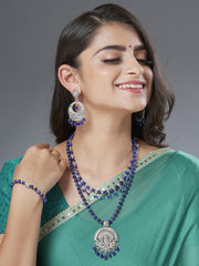 Eykaa Glorious Calm: Navy Blue Jade Earrings