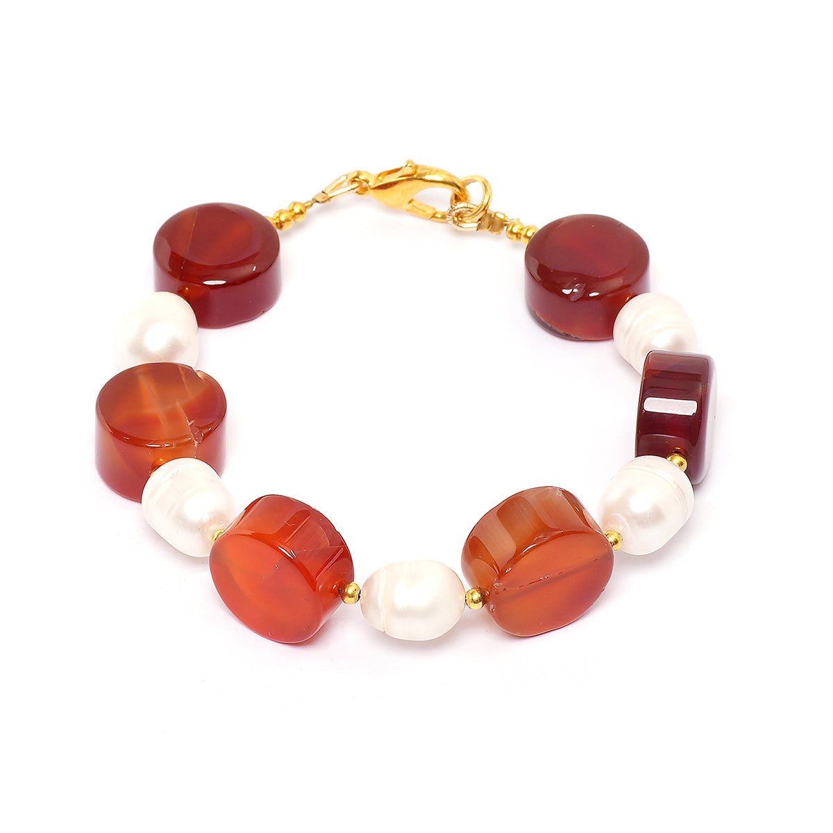 Eykaa Carnelian And Freshwater Pearl Bracelet On A White 
 Background.
Eykaa
stone jewellery
womens jewellery
earing for women
bracelet for women
necklace for women
jewellery stores
