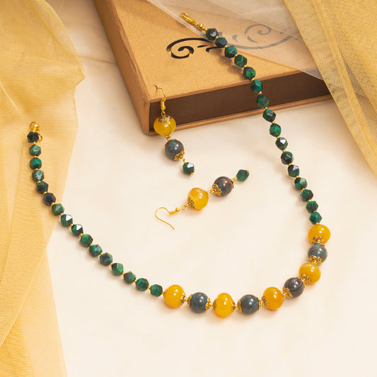 GREEN FACETED TIGER EYE , CRYSOCOLA AND AGATE NECKLACE

Eykaa
stone jewellery
womens jewellery
earing for women
bracelet for women
necklace for women
jewellery stores