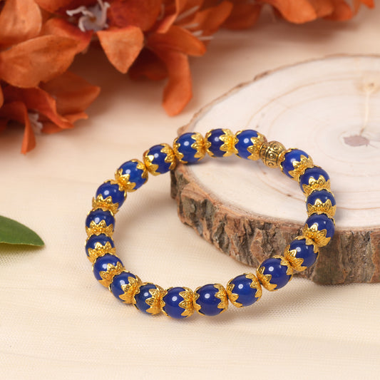 Eykaa GOLDEN LAVA AND BLUE ONYX BRACELET