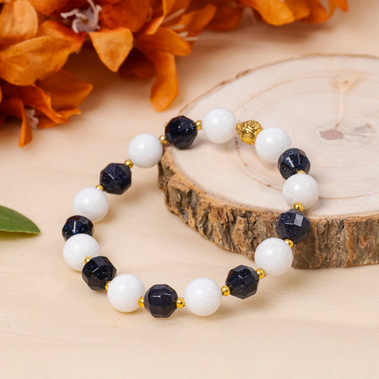 EYKAA MARBLE AND BLUE STONE BRACELET