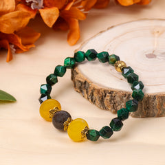 GREEN FACETED TIGER EYE , CRYSOCOLA AND AGATE BRACELET

Eykaa
stone jewellery
womens jewellery
earing for women
bracelet for women
necklace for women
jewellery stores