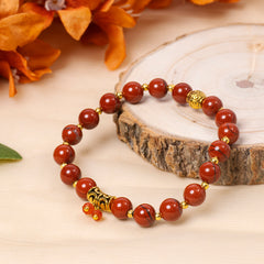 EYKAA RED JASPER AND RED JADE BRACELET